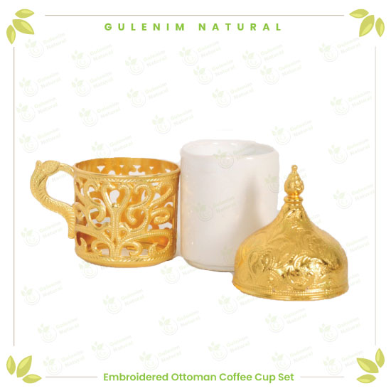 طقم-فناجين-قهوة-تركية-عثمانية-مزخرفة-باللون-الذهبي-Ottoman Turkish coffee cups set decorated in golden 2