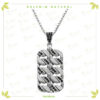 قلادة-من-الفضة-للرجال-بحجر-العقيق-الاسودMen's stainless steel necklace with black onyx stone